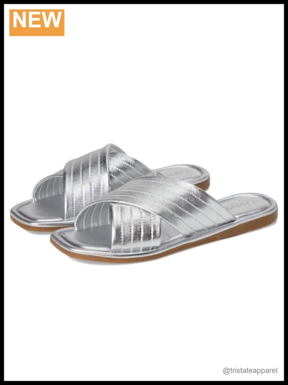 Seychelles Leather Square Toe Slip On Slide Sandals